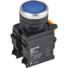 Кнопка IEK MASTER MI-BT60-11-3-22-K07 d=22мм 1NO+1NC синяя MI-BT60-111-3-22-K07